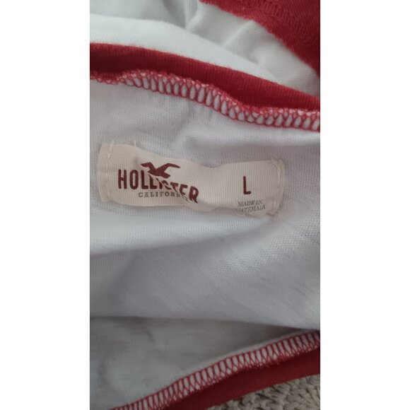 Hollister Large Red White Icee Graphic Summer Beach Travel Fun Top - Picture 3 of 3